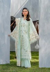 3-PC Unstitched Embordered Luxury Lawn By Elaf | ELH-4B